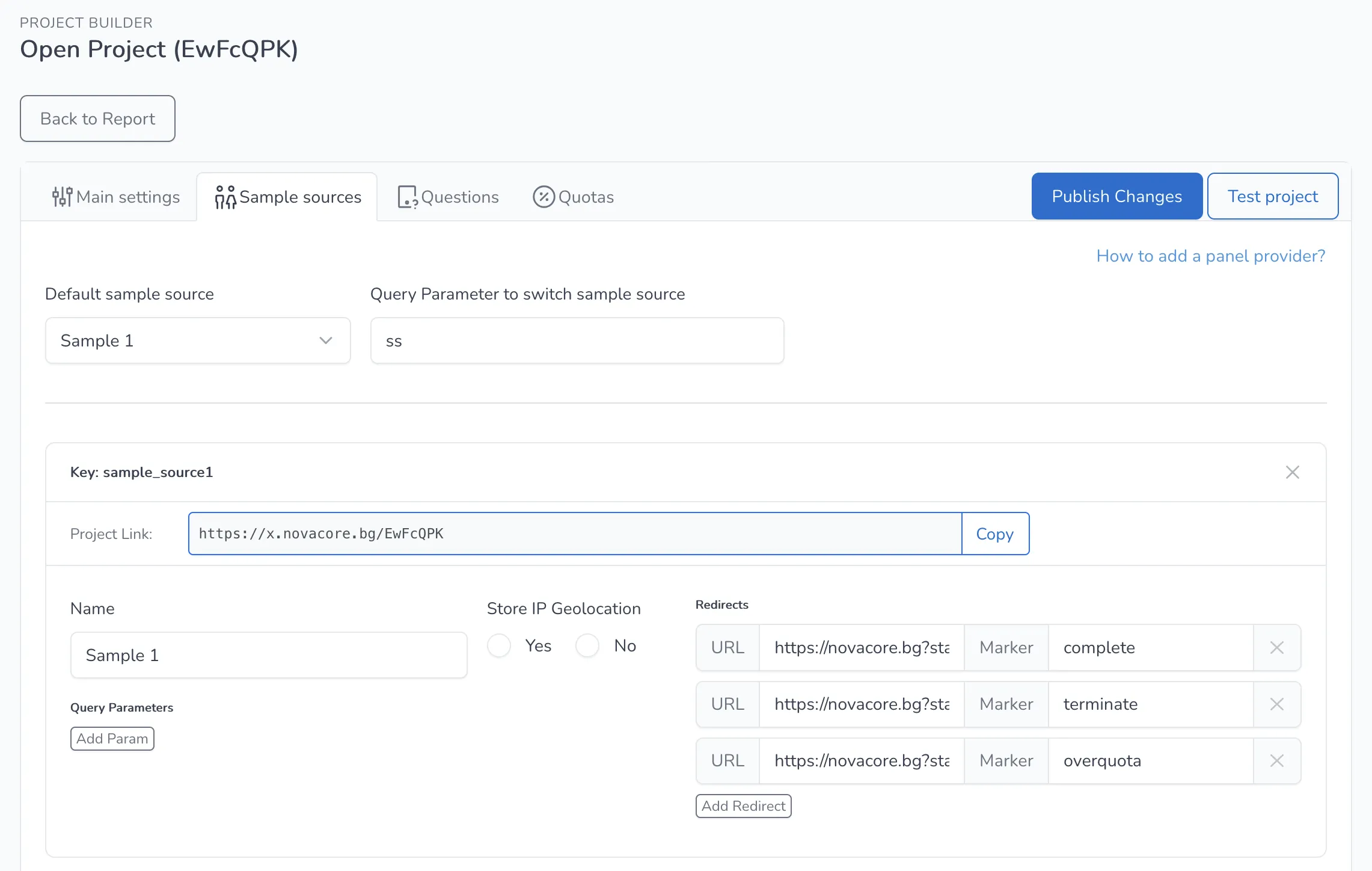 Open Project Example
