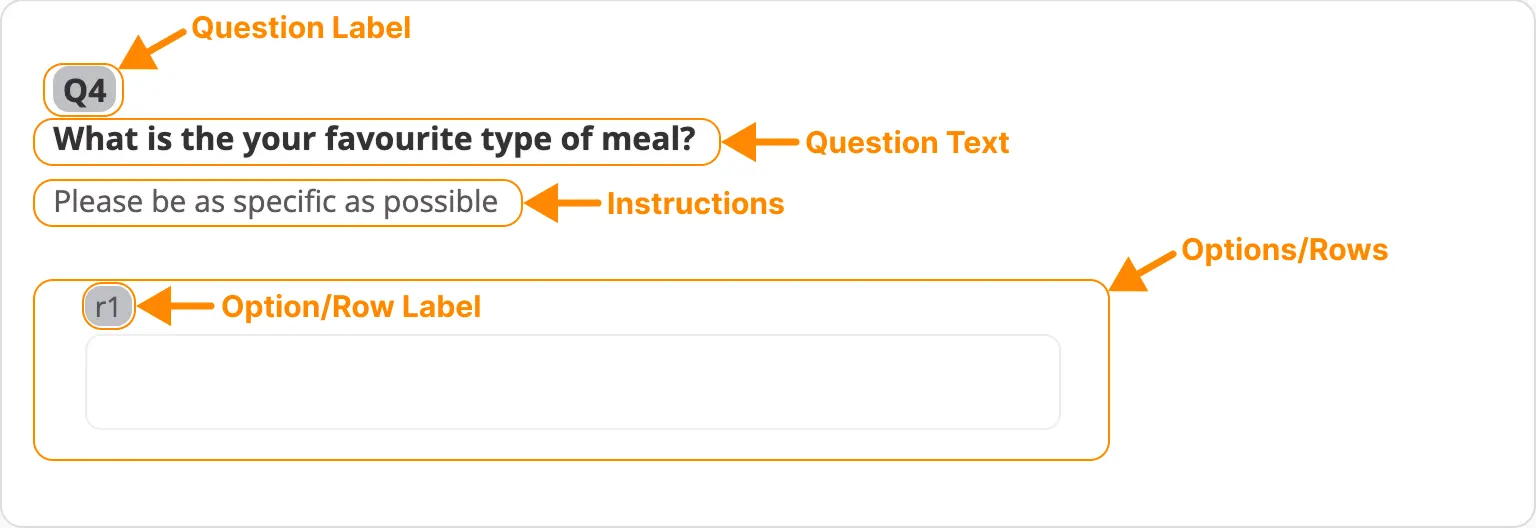 Questions Section - Questions - Text (Example)